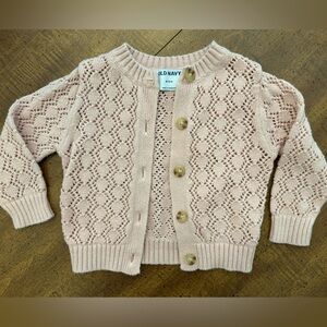 Old Navy Light Pink Knit Sweater Toddler Girls 18-24 Months